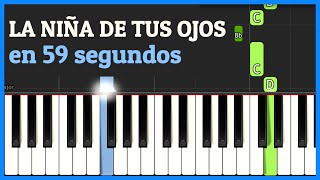 LA NIÑA DE TUS OJOS  Piano Tutorial SUPER FÁCIL en 59 segundos [upl. by Collar]