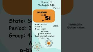 Elements of The Periodic Table  Silicon  Part14118 [upl. by Huskamp]