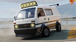 Drifting The 1981 Daihatsu Hijet kei Van On Touge roads  BeamNGDrive محاكي الحوادث [upl. by Edlitam31]