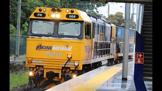 First PN 8BP6 container train on pinkenba branch line [upl. by Lertnahs340]