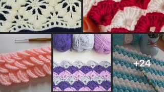 70 puntadas tejidas en la técnica del crochet muy lindas y fáciles [upl. by Sophy]