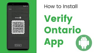 Install Verify Ontario App on Android [upl. by Ehr556]