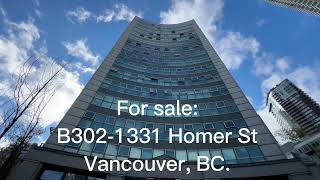 For Sale B302 1331 HOMER ST Vancouver BC [upl. by Eveline]