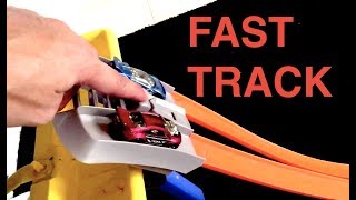 Hot Wheels FAST TRACK Jumping Loop Garage  Elevator [upl. by Thamos996]