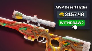 Gambling For An AWP DESERT HYDRA CSGOEmpire [upl. by Elletnahs]