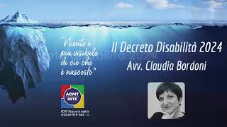 Le novità della legge delega sulla disabilità 2024  Avv Claudia Bordoni [upl. by Drannek96]