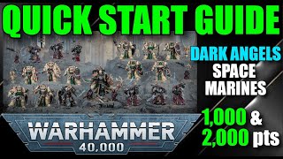 Warhammer 40000 Getting Started Dark Angels Christmas Battleforce Space Marines New40k [upl. by Nilcaj]