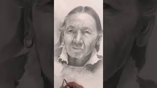 Portrait of an old woman from ladakhytshorts drawingsketchpencildrawingyoutubeyoutubeshorts [upl. by Mirilla739]