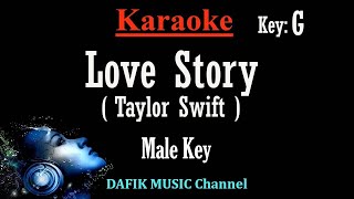 Love Story Karaoke Taylor Swift Male key G [upl. by Avaria]