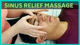 Sinus Relief Massage Natural Sinus Relief for Sinus Pain and Pressure [upl. by Amin]