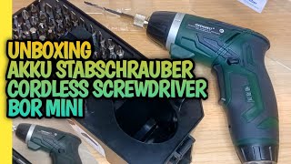 Unboxing Bor Mini Akku Stabschrauber Cordless Screwdriver l Bor Mini jajanonlen1592 [upl. by Ribak]