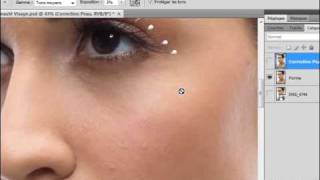 Tutoriel Photoshop CS4  Enlever les poches sous les yeux  video2braincom [upl. by Meluhs]