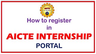 How to register in AICTE INTERNSHIP PORTAL [upl. by Arik]