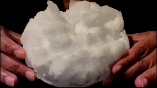 PUFF CAKE  REFROZEN POWDERY ICE  asmr eatingice iceeating [upl. by Orutra]