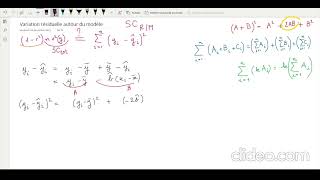 deux formules pour la variation résiduelle autour du modèle  statistique pour biologistes L3 [upl. by Iveksarap]