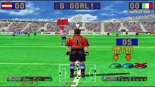 Virtua Striker 2 99  Italy Playthrough Ranking Mode Random Formation Mode [upl. by Aznerol]