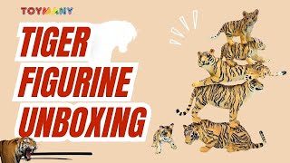 Unboxing TOYMANY 6 Piece Tiger Family Figurines Playset [upl. by Chrissie]