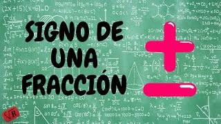 SIGNO de una FRACCIÓN en 1 Minuto ⏱️⏱️ [upl. by Uhile]