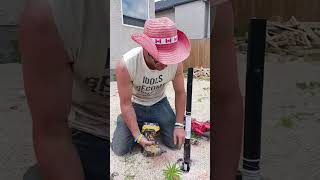 Driving Pylex Piles with Impact Wrench six feet deep in Manitoba Clay [upl. by Seko555]