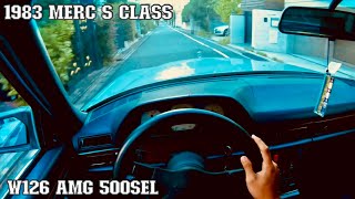 1983 Mercedes 500SEL AMG V8 EXHAUST Driving on Luxuy Neighbourhood in Japan 🇯🇵 [upl. by Assenay687]