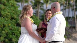 Kona Wedding Officiant® Big Island Hawaii Wedding Crystal and John Kukio Beach Wedding Video [upl. by Otrebire658]