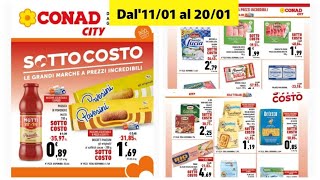 volantino Conad city 🛒 dall11 al 20 gennaio Sottocosto in anteprima [upl. by Autum]