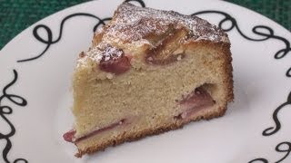 Rhubarb and Custard Cake Recipe [upl. by Yklam]