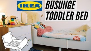 How not to Extend the IKEA Busunge Toddler Bed  DIY with a Toddler  Review [upl. by Netnert]