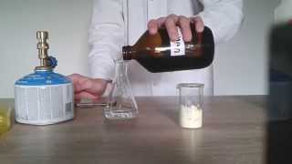 Chemie Experiment 16  Verbrennen von Schwefel HD [upl. by Htebsil]