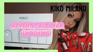 KIKO MILANO ADVENT CALENDAR UNBOXING ❤ PART 2 SWATCHES ♥️ [upl. by Merchant]