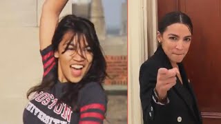 Alexandria OcasioCortez Dances Again Outside Her Office [upl. by Barraza489]