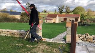 Working on the terrace wall Renovating a Old run down French Homestead [upl. by Carrissa]