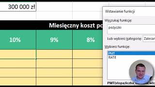 Excel  Odwołania mieszane i funkcja PMT  Spłata pożyczki  Kurs Excel SuperHero odcinek 14 [upl. by Nirag]