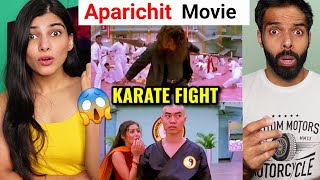 Aparichit Anniyan KARATE SCENE  Comedy Scene  Aparichit Reaction [upl. by Ahsikyt357]