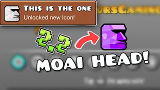 How To Get The Moai Head Icon EASY in GEOMETRY DASH 22 [upl. by Alliw]