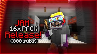 Jam 16x Texture Pack release solo bedwars commentary [upl. by Lorrin247]