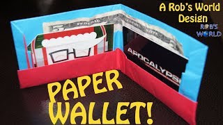 How to Make an Easy Paper Wallet Origami  Robs World [upl. by Eniretac301]