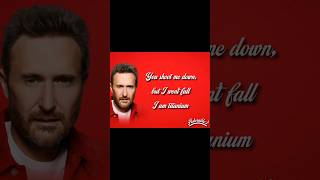 DAVID GUETTA  TITANIUM FT SIA  LYRICS lyrics davidguetta sia shorts song [upl. by Fiora]