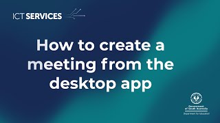 Microsoft Teams  How to create a meeting from the desktop app [upl. by Aisyat]