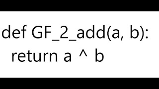 Addition and Subtraction of Polynomials in GF2 [upl. by Tsirc219]