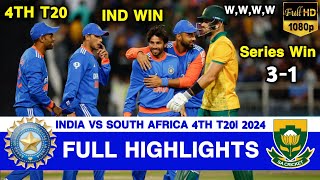 Full Highlights  India vs South Africa 4th T20 Highlights 2024  IND vs SA 4th T20 Highlights 2024 [upl. by Ennagrom160]