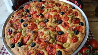 FOCACCIA BARESE la Focaccia di Puglia ricetta focaccia barese [upl. by Bender]