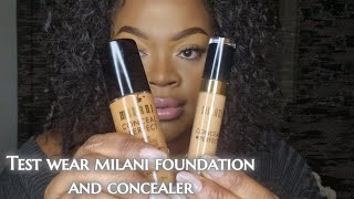 Milani Perfect 2 in 1 foundation amp concealer test wear 2024 Ambre warm tan [upl. by Yrgoerg]