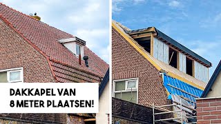 DAKKAPEL plaatsen van 8 METER  VERBOUW VLOG 77 [upl. by Ashton222]