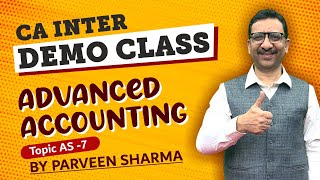 CA Inter  Group 01  Advanced Accounting  By CA Parveen Sharma  AS 7  Lect 05 [upl. by Figge693]