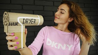 DIY Working Hair Dryer from Cardboard at Home [upl. by Leopold]