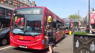 Full Journey London Route P4 Lewisham Station to Brixton YX61 BWK SE 134 Go Ahead London [upl. by Nerag]