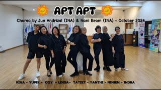 APT APT  LINE DANCE Demo by Ladies in Black Choreo by Jun Andrizal INA amp Nani Bram INA  Oct24 [upl. by Etnod114]