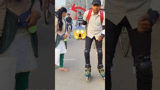 Skatingmasti😆🤣skaterStarskating524skatergirlreactionpublicreactionindia [upl. by Alyson954]