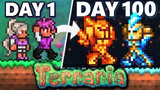 We Spent 100 Days In Terraria CoOp [upl. by Audris97]